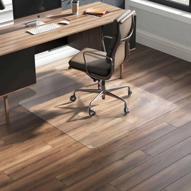FuturHydro Office Chair Mat for Hardwood Floor, 36" x 48" Clear Computer Chair Mat, Plastic Rolling Chair Mats for Office, Home and Gaming Floors (with Lip) - Image 2